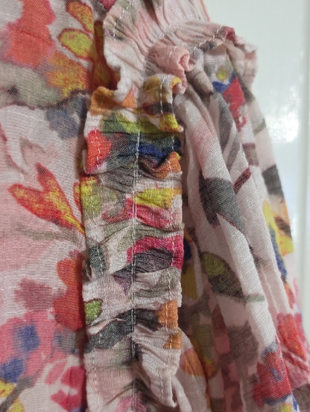 Zac And Rachael Woman Blouse Floral Button Up Lightweight Ruffle Accents 3X EUC - Picture 3 of 11